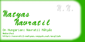 matyas navratil business card
