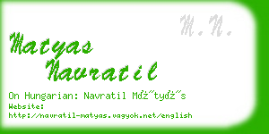 matyas navratil business card